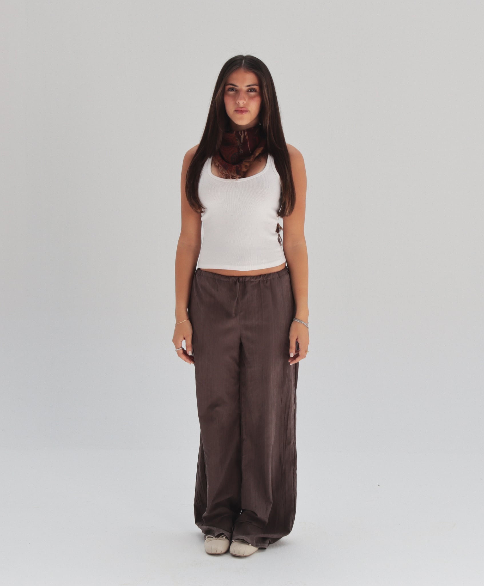 Crinkled Brown Trousers