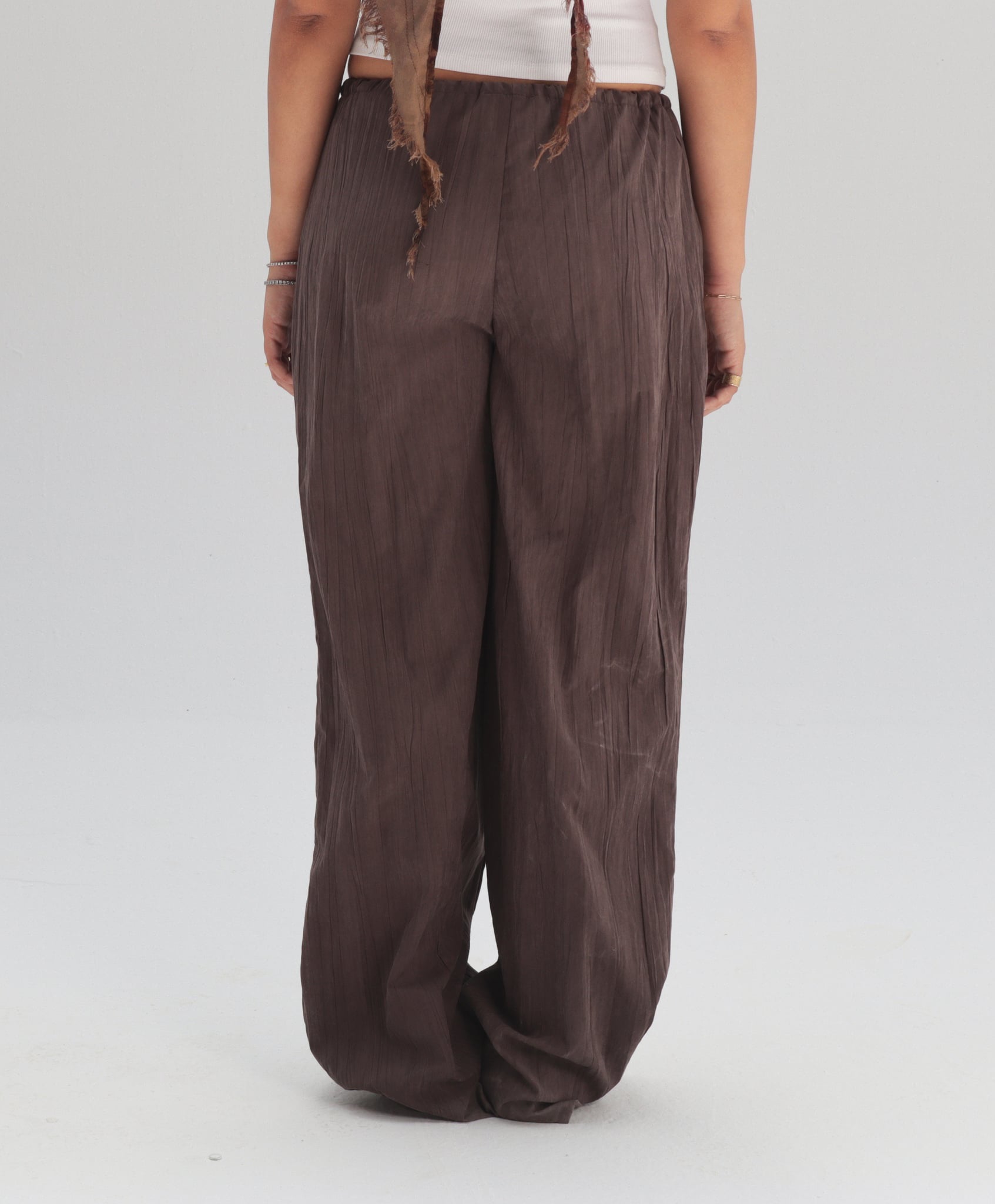 Crinkled Brown Trousers