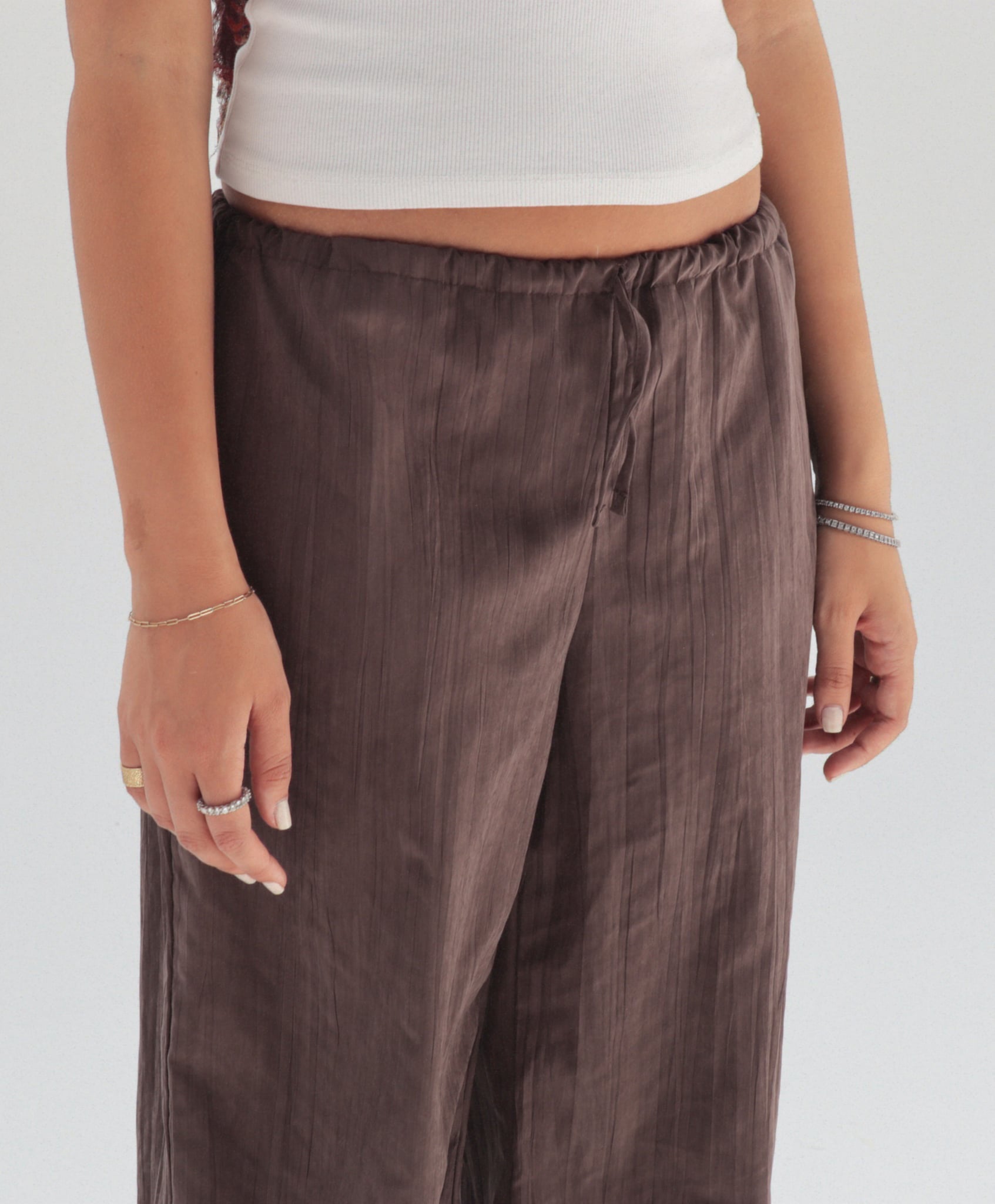 Crinkled Brown Trousers
